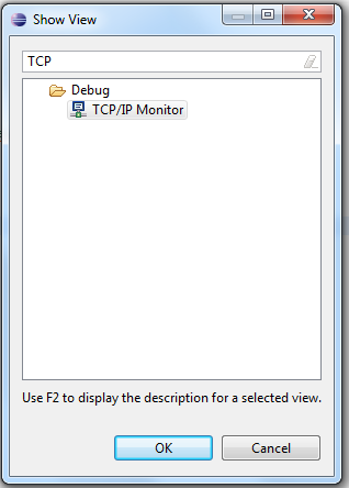 Eclipse view for TCP IP monitor